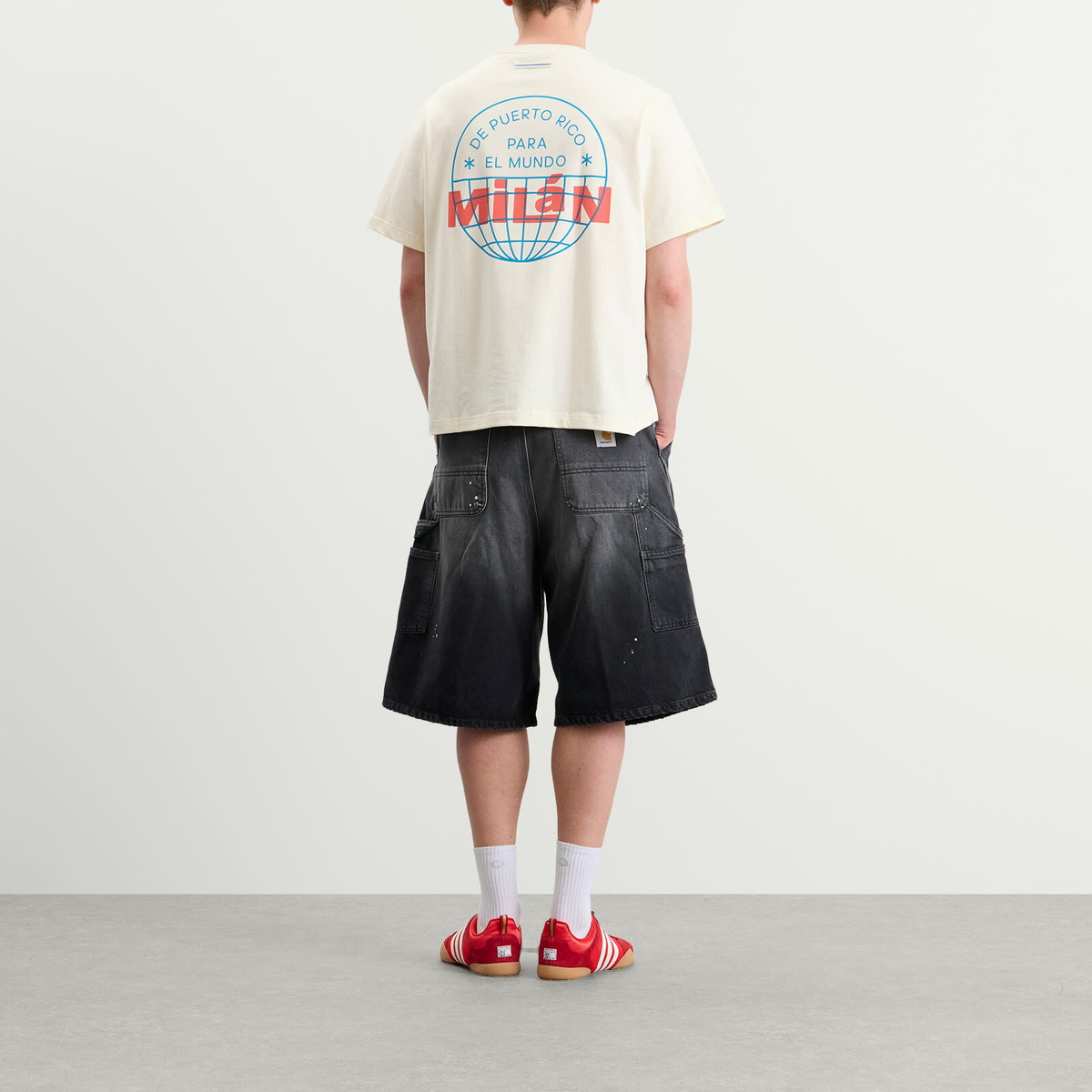 Adidas Men's x Bad Bunny Milan Tour Merch T-Shirt in Cream White