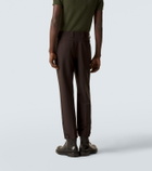 Versace Cropped wool and mohair straight pants