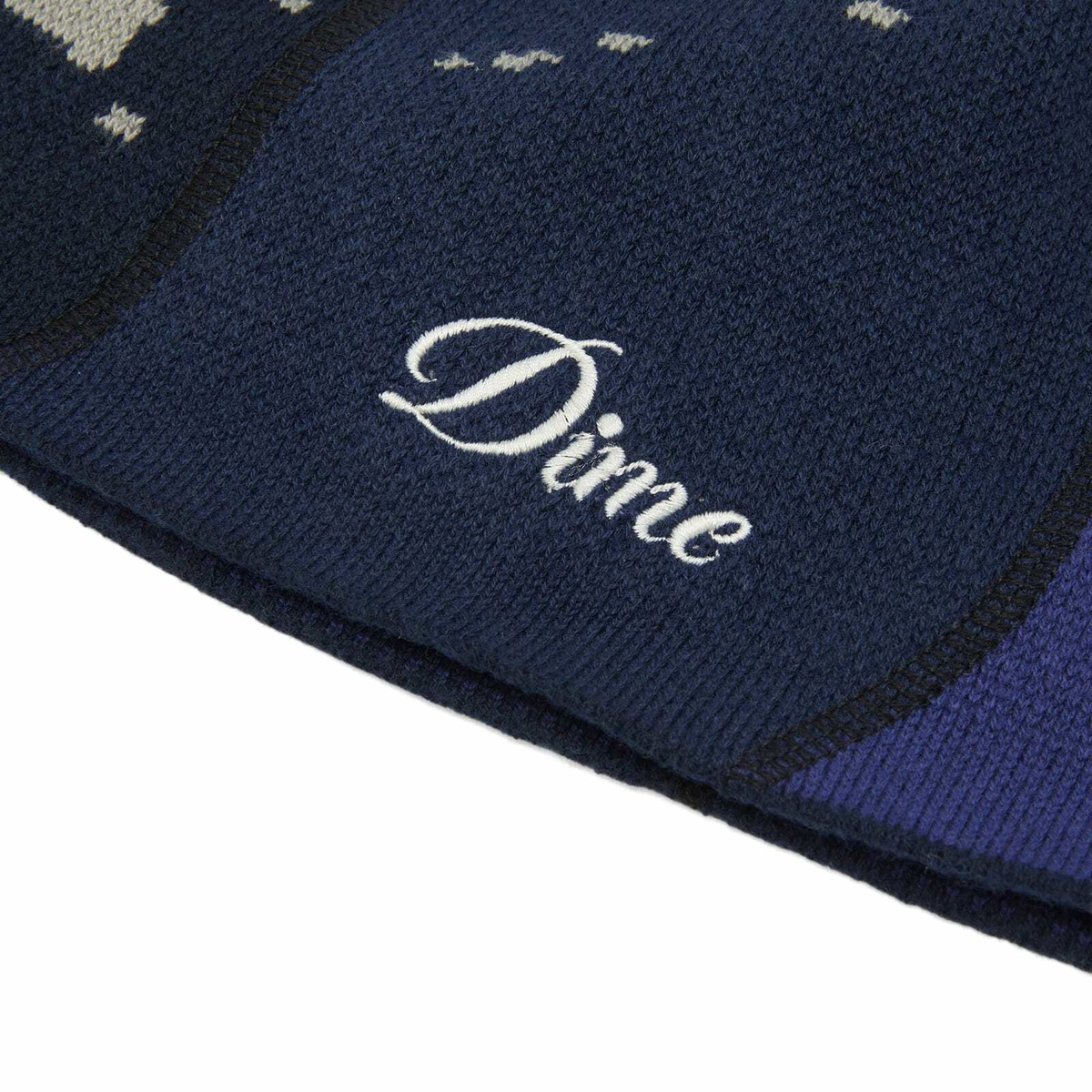 Dime Men's Reverse Stitch Skully Beanie in Navy 