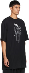 Yohji Yamamoto Black Graphic Print Oversized T-Shirt