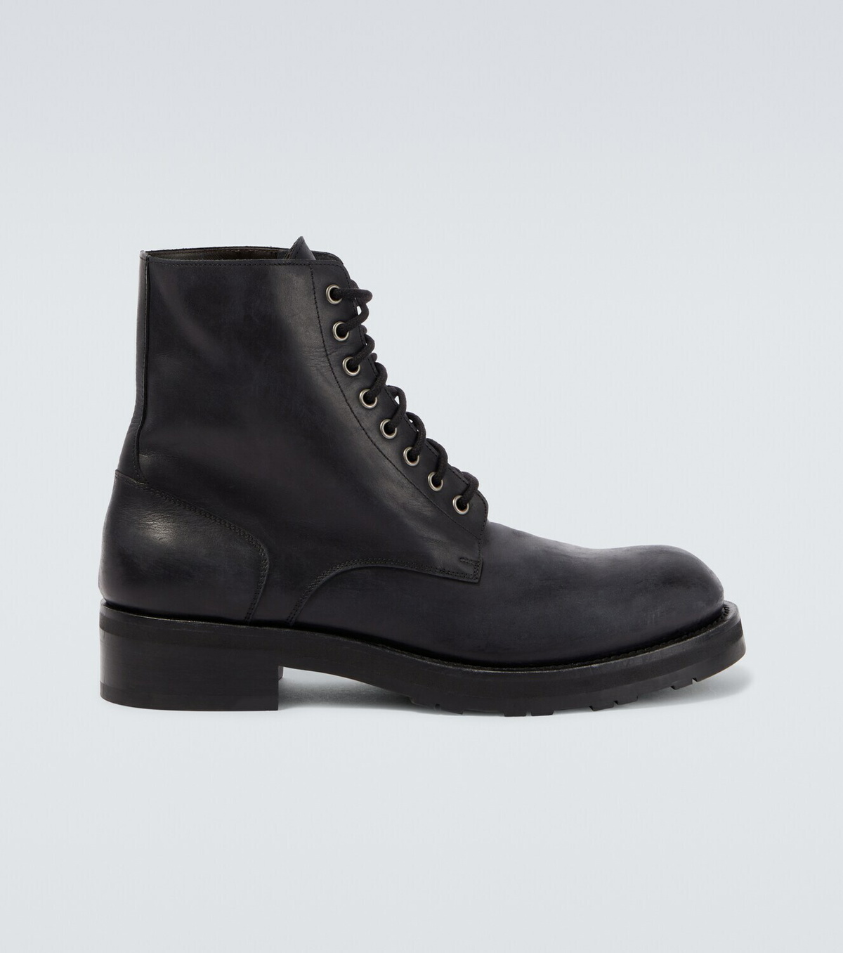 The Row Leather combat boots