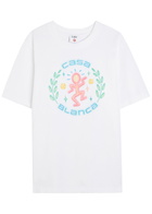 Casablanca Dance Joy Printed Cotton T-shirt White