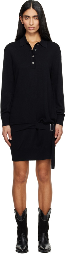 Photo: Isabel Marant Black Bathilde Essential Fluid Knit Minidress