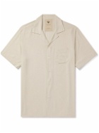 OAS - The Cuba Camp-Collar Woven Shirt - Neutrals