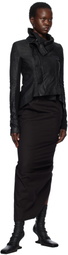 Rick Owens Black Hollywood Naska Biker Leather Jacket