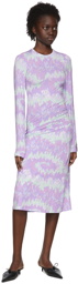 Rokh Purple Polyester Mid-Length Dress