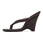 YEEZY Black Wedge Thong Sandals