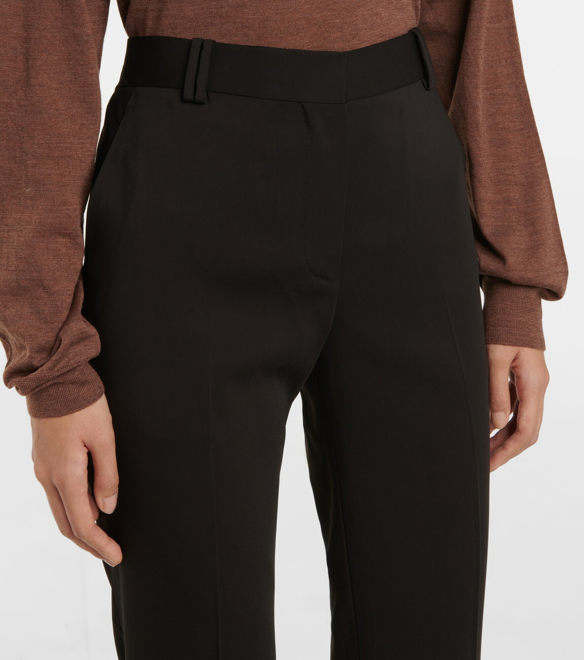 The Row - Idra high-rise straight crêpe pants The Row