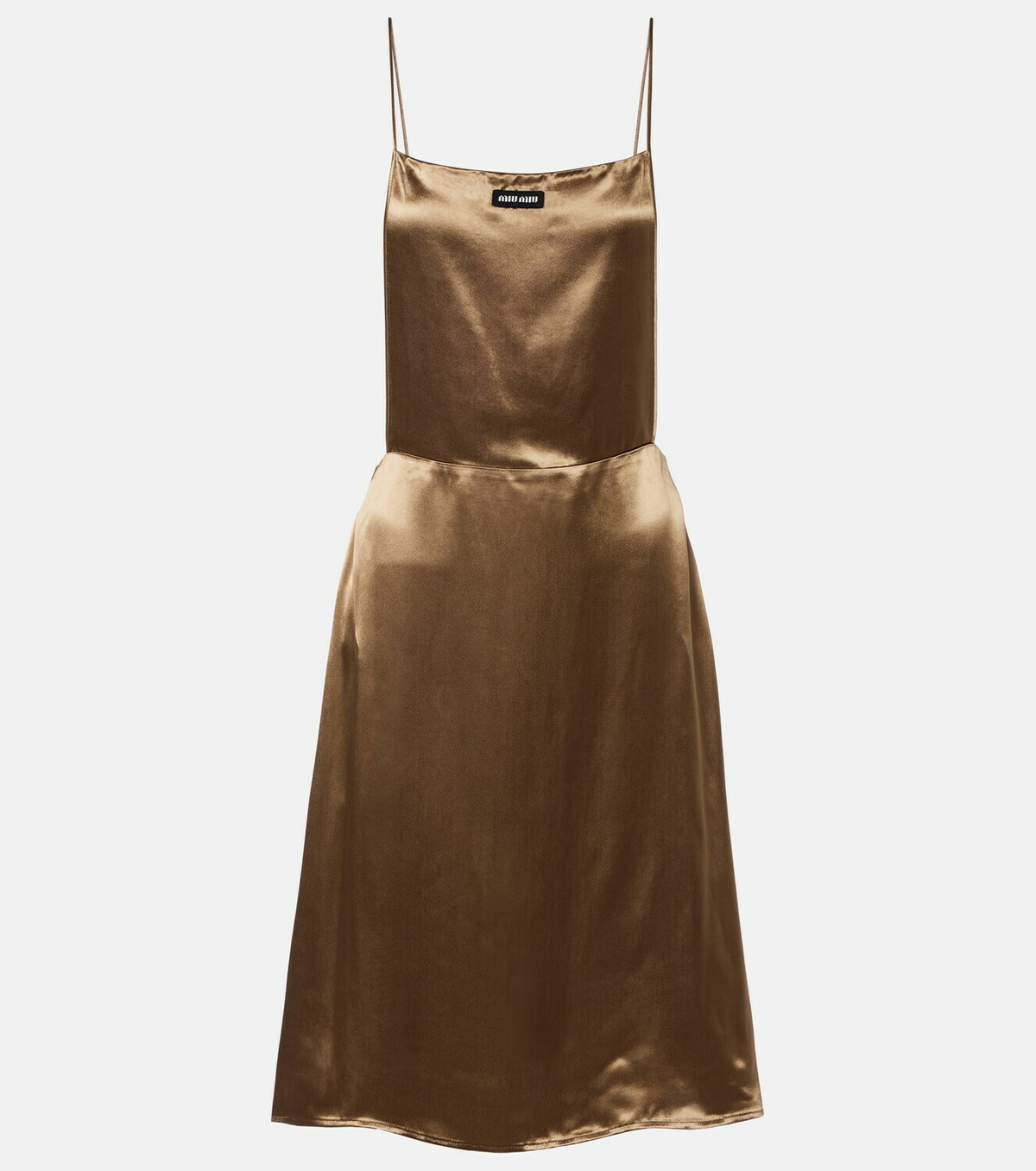 Miu Miu Open-back satin minidress