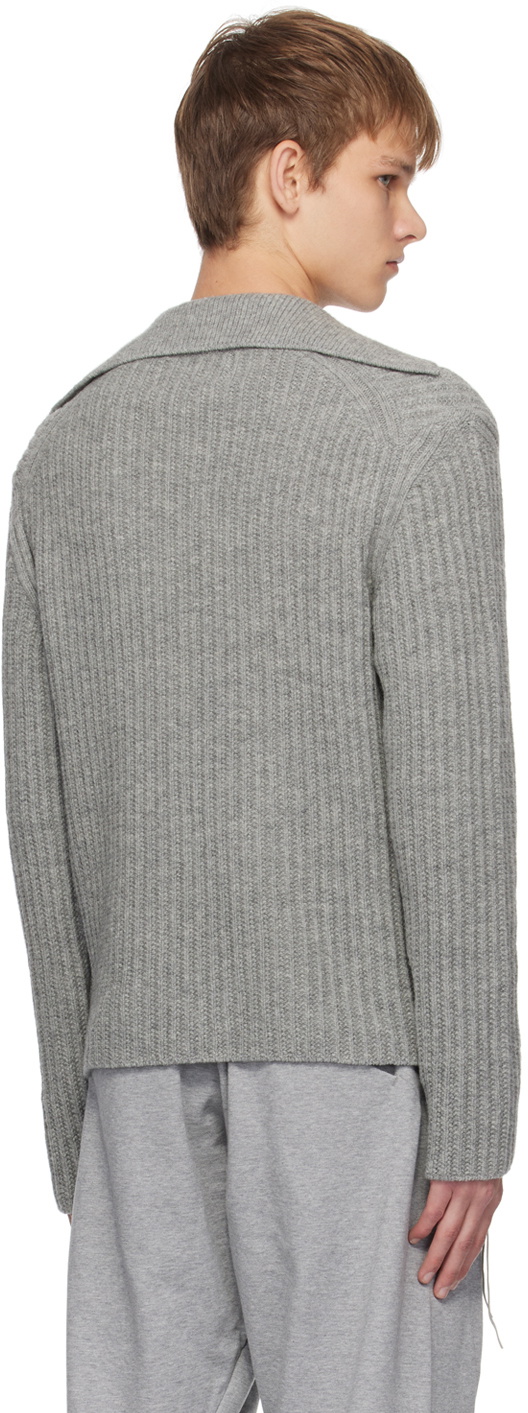 NVRFRGT Gray V-Neck Sweater