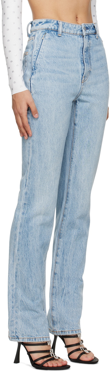 Alexander Wang Back Zip Stretched Jeans Indigo 24