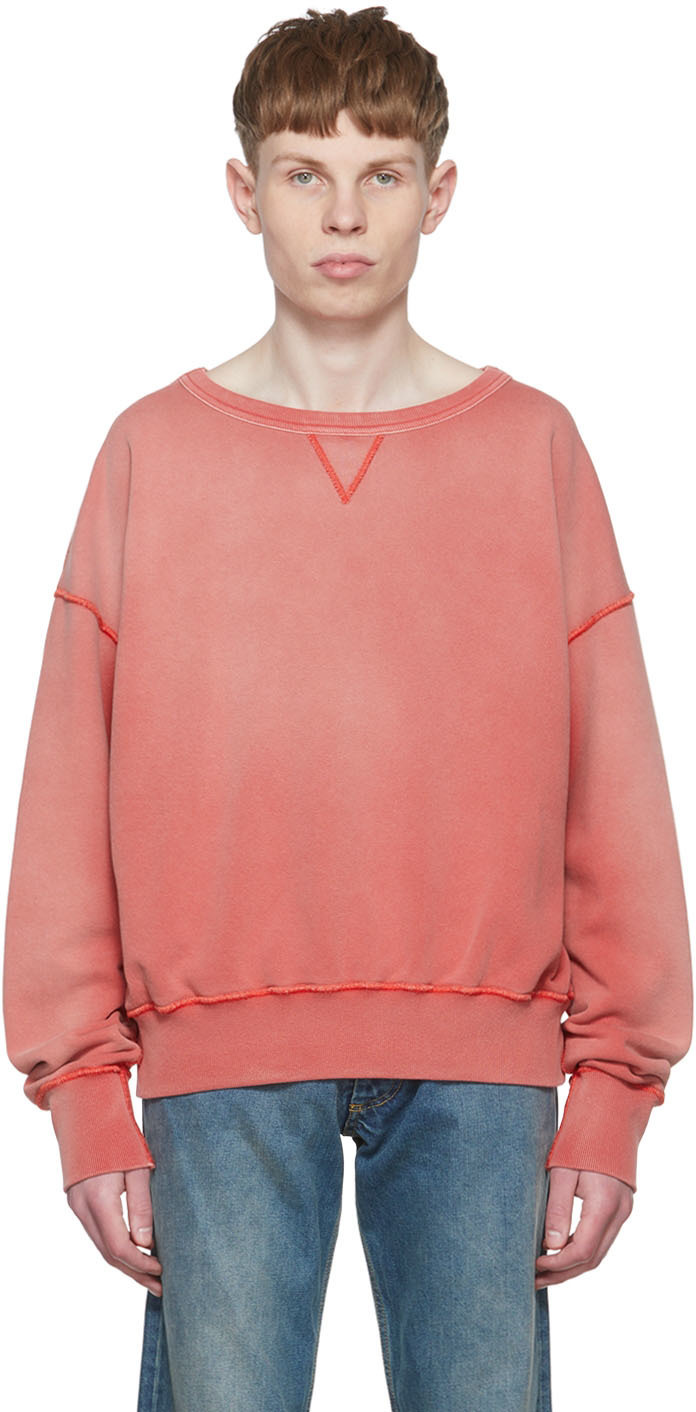 Maison Margiela Red Cotton Sweatshirt Maison Margiela