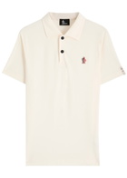 Moncler Grenoble Logo-appliqué Woven Polo Shirt Cream