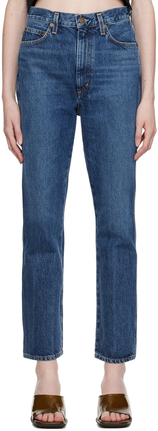 AGOLDE Indigo Pinch Waist Kick Jeans AGOLDE