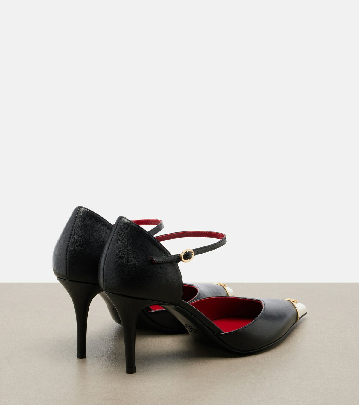 Valentino Garavani D'Orsay Heartip leather pumps