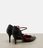 Valentino Garavani D'Orsay Heartip leather pumps
