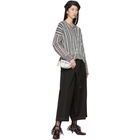 Loewe Grey Wool Cable V-Neck Sweater