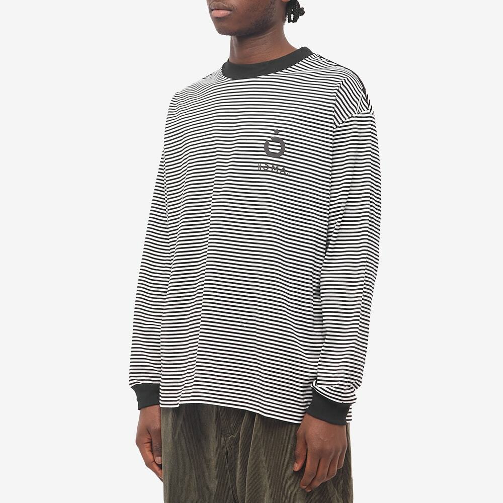 トップス NOMA t.d. Noma t.d. Men's Long Sleeve Logo Stripe T-Shirt in Black NOMA t.d.