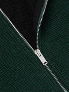 Jil Sander - Double-Faced Ribbed Wool and Cashmere-Blend Zip-Up Sweater - Green