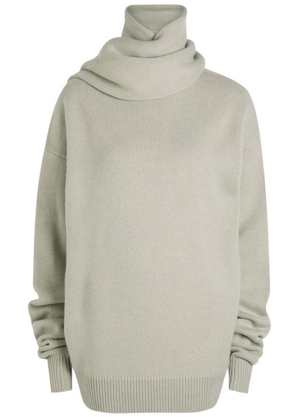 Photo: Calvin Klein Mia Scarf-effect Cashmere Jumper Ivory