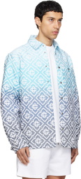 Casablanca Blue Monogram Gradient Jacquard Jacket