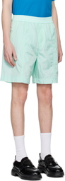 Wooyoungmi Blue Paneled Shorts