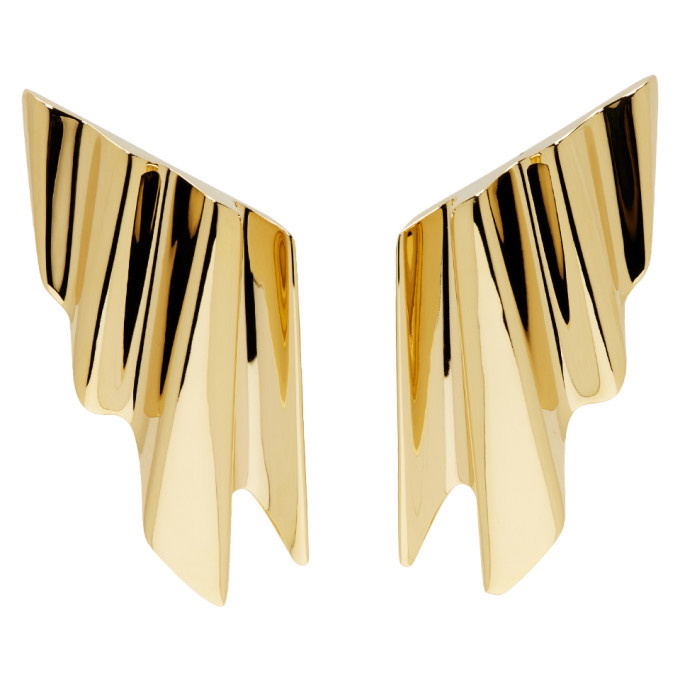 Saint Laurent Gold Babylone Clip-On Earrings Saint Laurent