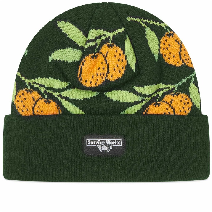 Photo: Service Works Men's Clementine Jacquard Beanie in Forest