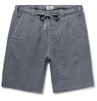 Hartford - Boy Slim-Fit Linen Drawstring Shorts - Dark gray