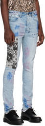 Ksubi Blue Chitch 'The Streets Kolor' Jeans