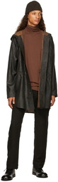 Jan-Jan Van Essche Black Silk Hooded #86 Jacket