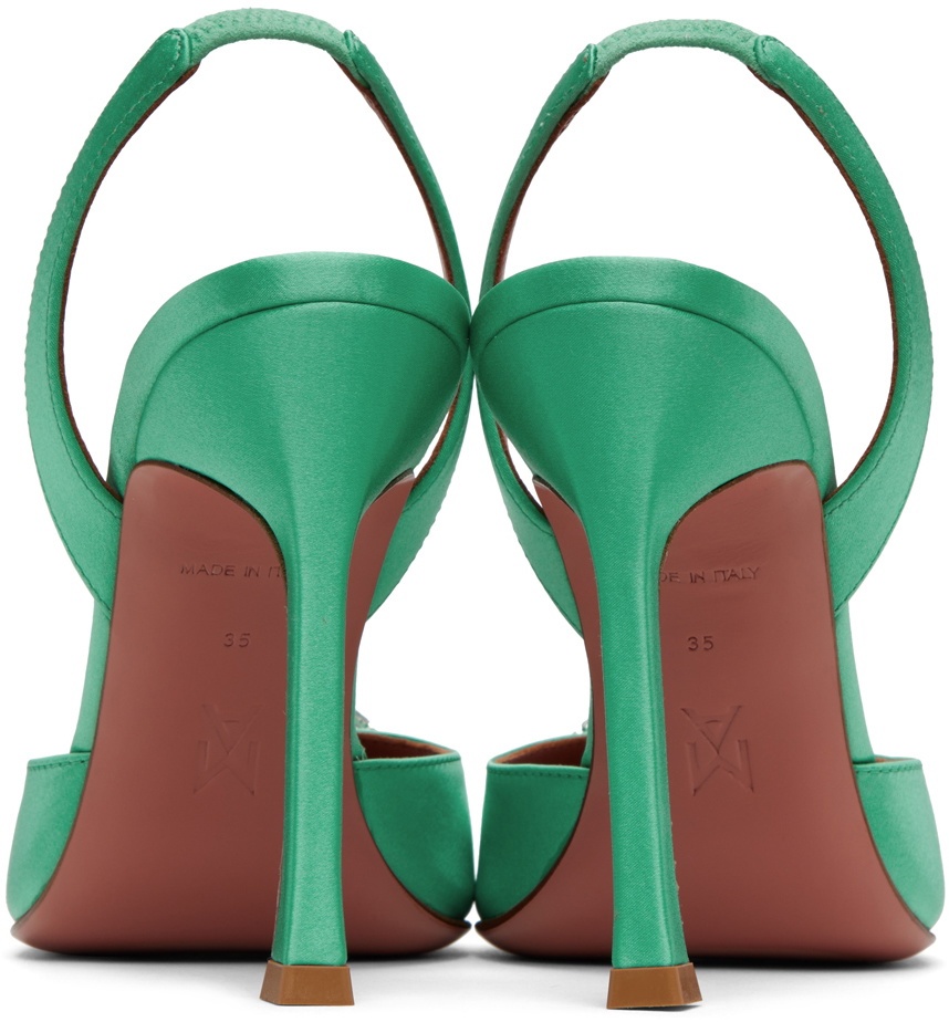 amina muaddi green heels