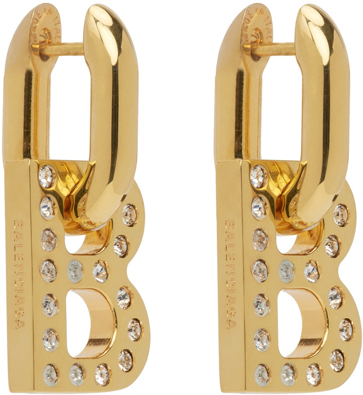 Photo: Balenciaga Gold XL B Chain Earrings