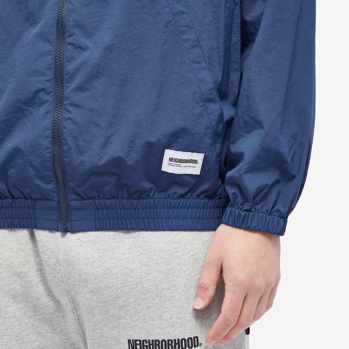 Neighborhood Men's Hooded Zip Up Jacket in Navy Neighborhood