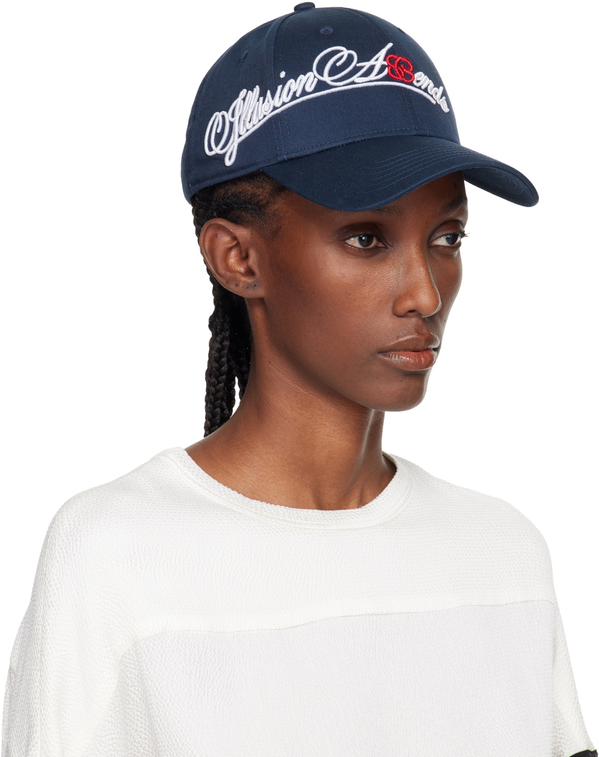 Stefan Cooke Navy Monogram Cap
