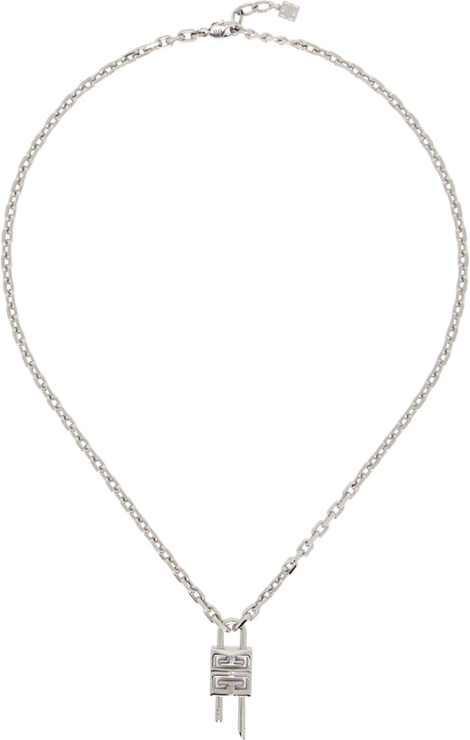 Photo: Givenchy Silver Mini Lock Necklace