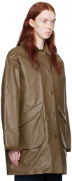 KASSL Editions Brown Coated Jacket