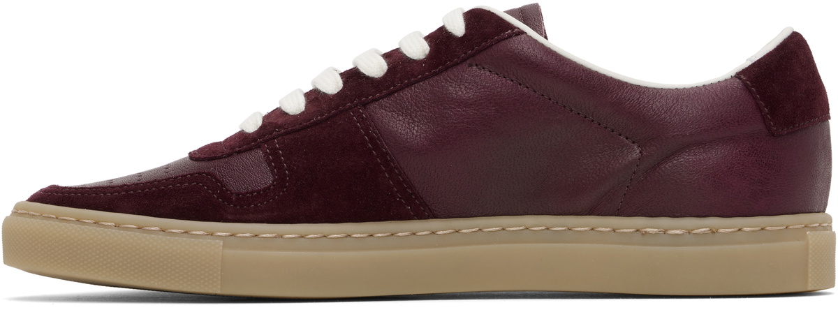 Common Projects Burgundy Bball Duo Slim Sneakers