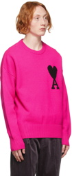 AMI Paris Pink Ami De Cœur Sweater