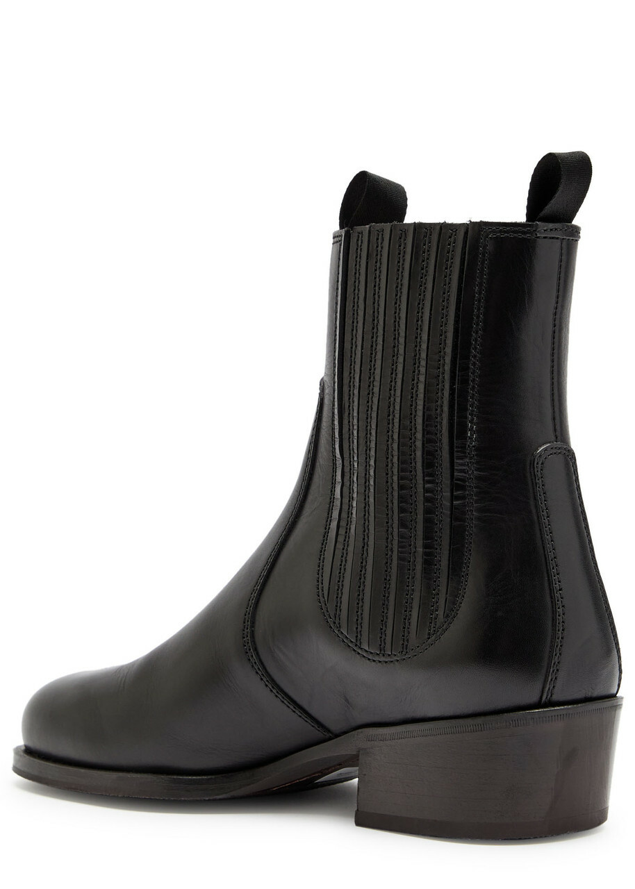 Lemaire Leather Chelsea Boots Black