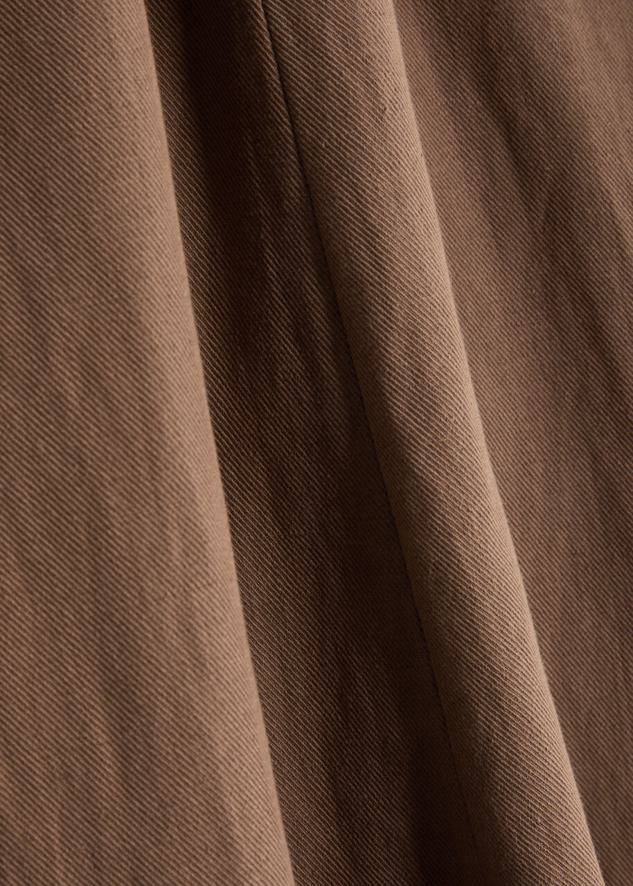 Skall Studio Antonia Linen-blend Midi Dress Brown