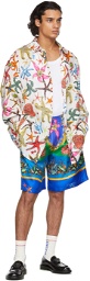 Versace Multicolor Silk Trésor De La Mer Shorts