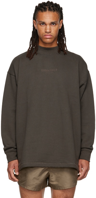 Photo: Fear of God ESSENTIALS Gray Relaxed Sweatshirt