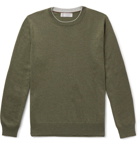 Brunello Cucinelli - Contrast-Tipped Cashmere Sweater - Green