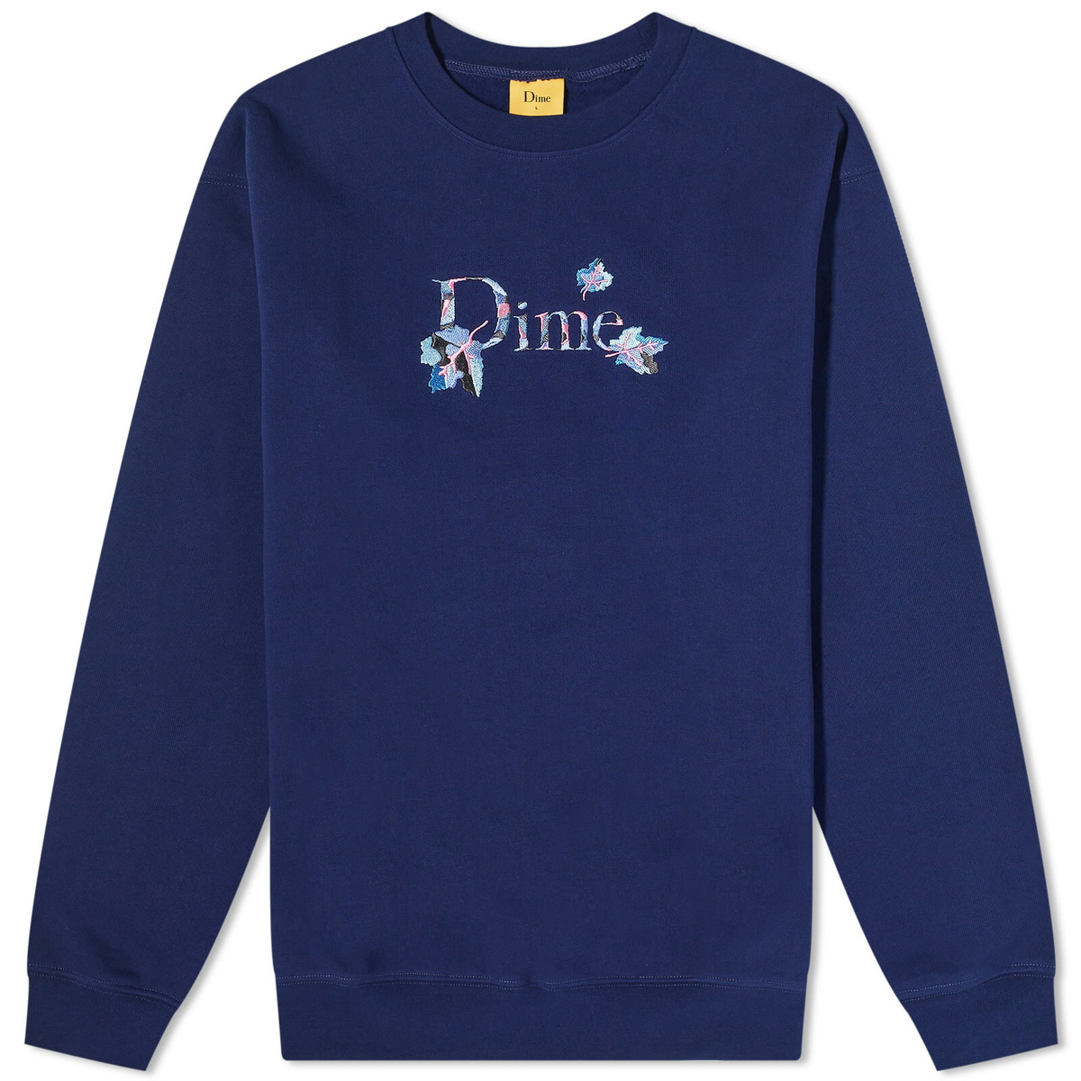 Dime Men's Classic Leafy Crew Sweat in Navy Dime
