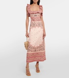 Zimmermann Matchmaker printed linen midi dress