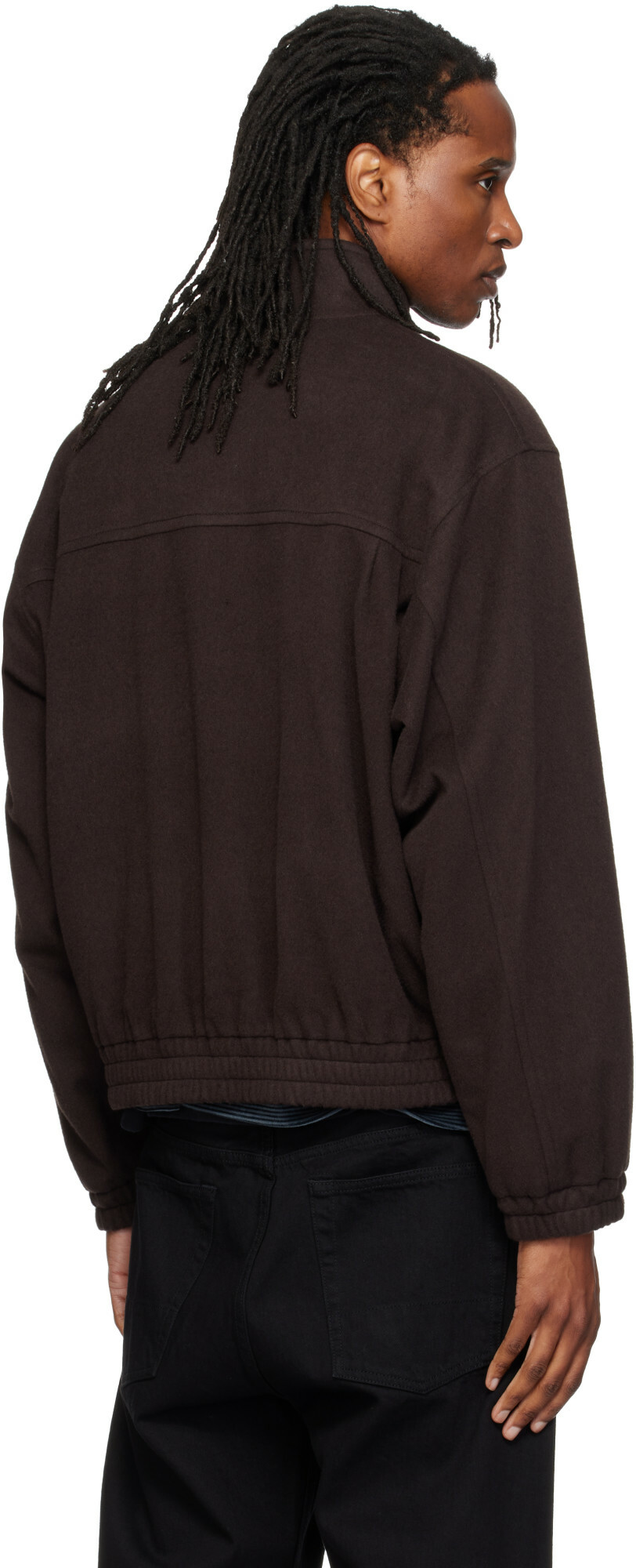 Solid Homme Brown High-Neck Jacket