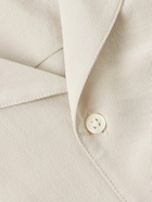 Onia - Vacation Camp-Collar Silk-Crepe Shirt - Gray