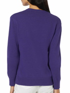 MC2 Saint Barth Woman Crewneck Purple Sweater With Permalosa Print