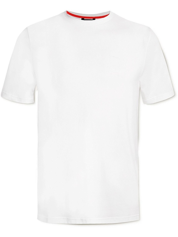 Photo: Falke Ergonomic Sport System - Printed Lyocell and Cotton-Blend Jersey T-Shirt - White